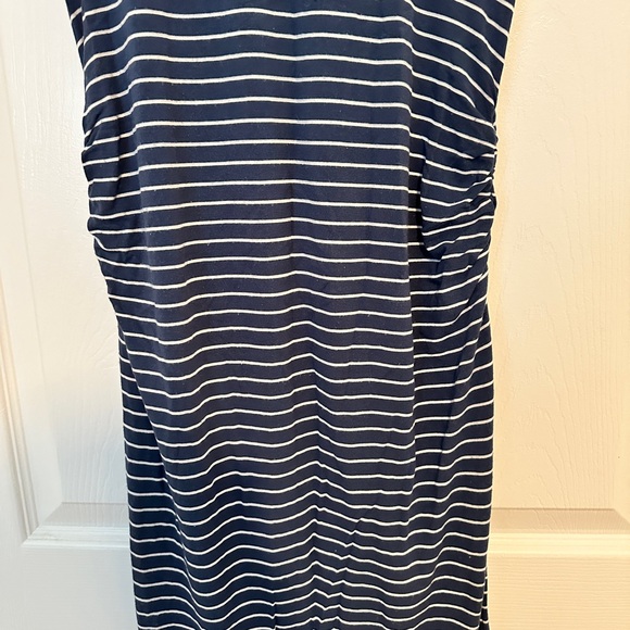 RIPE Maternity Stretchy Maxi Summer Dress blue and white strip size Small - Picture 3 of 4